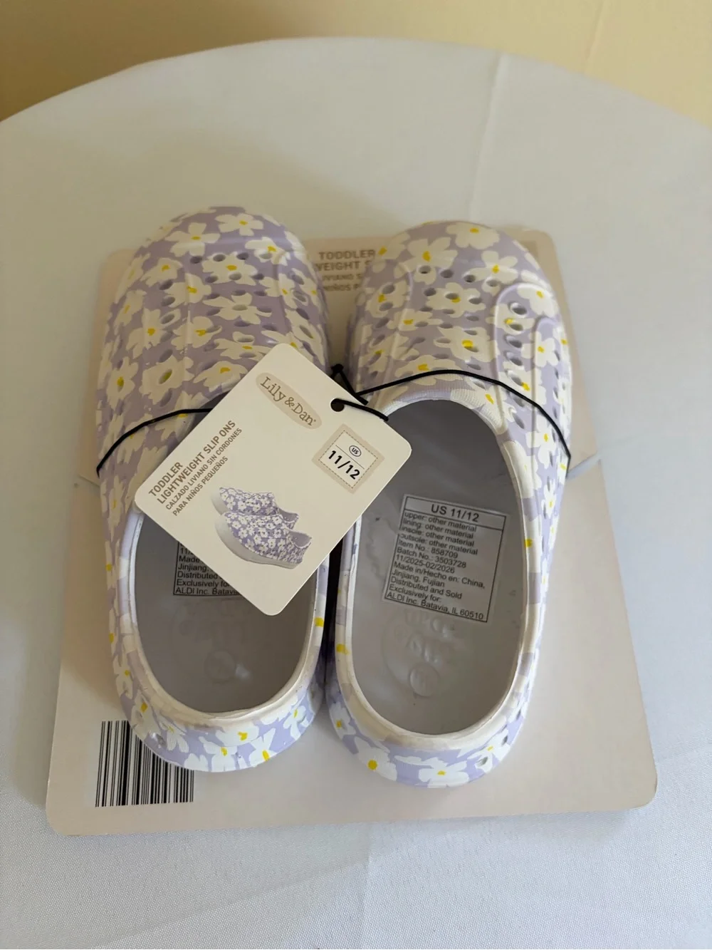 Kids Floral Slip-On Sneakers in Lavender – Unbranded